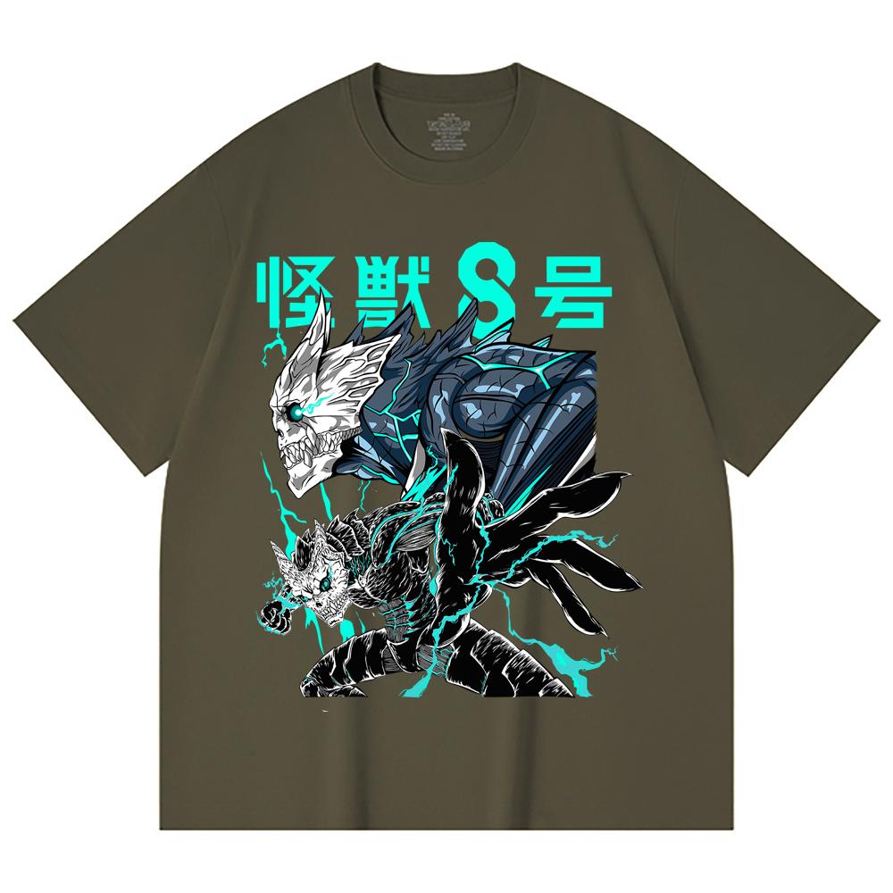 230 Gsm 100% Cotton Kaiju No 8 V4 Print Unisex Heavy Cotton T Shirt