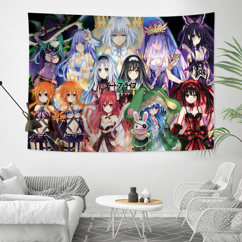 Date A Live DIY Wall Tapestry Art Science Fiction Room Home Decor Wall Art Decor
