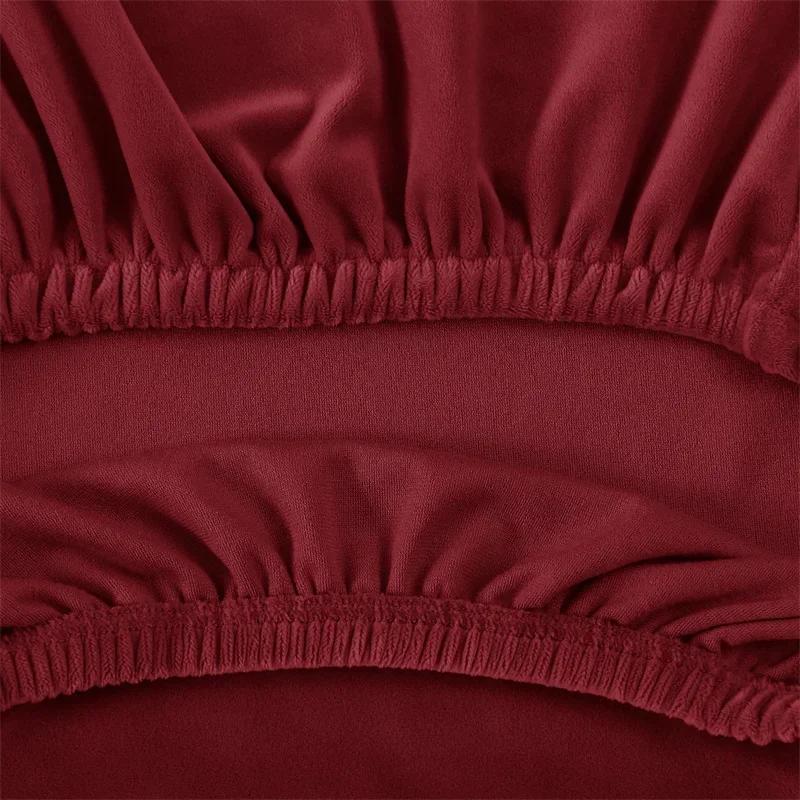4pcs/set Recliner Sofa Cover Soft Velvet Split Armchair Slipcovers 1seater Elastic  Reclining Chair Cover Single Sofa Protector