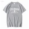 Colorado Flag Vacation Souvenir Mountains Womens or Mens Crewneck T Shirt Long Short Sleeves Vintage Washed Breathable Casual