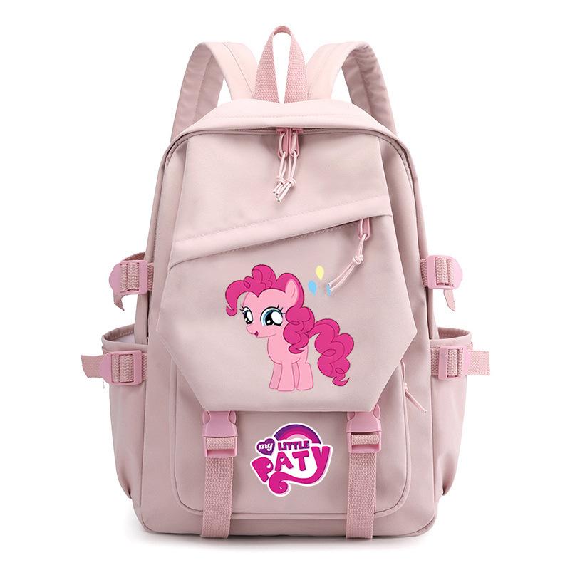 Pony Poly Rainbow Pony Printed Student School Bag Large Capacity Primary And Secondary School Student School Bag Children'S Backpack