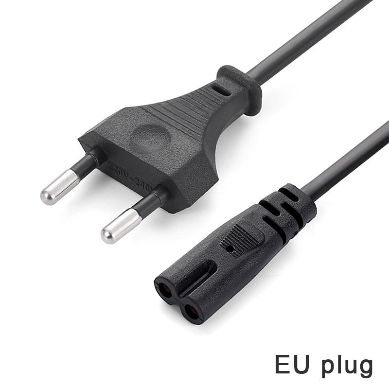 

2-контактный шнур-удлинитель US/EU, шнур питания европейский IEC, кабель питания типа «восьмерка» для светодиодной лампы, зарядного устройства для электробритвы