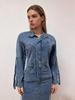 European and American Women's High Waist Unique Denim Maxi Dress