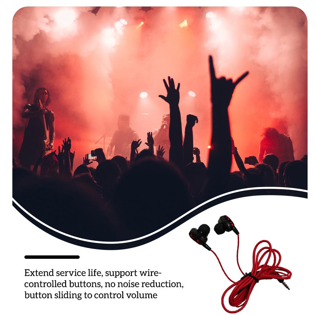 3.5mm Jack Wired Earphone with Microphone Volume Adjustable In-ear Headphone Earbuds Music Listening Headset Dual Coil Dynamic