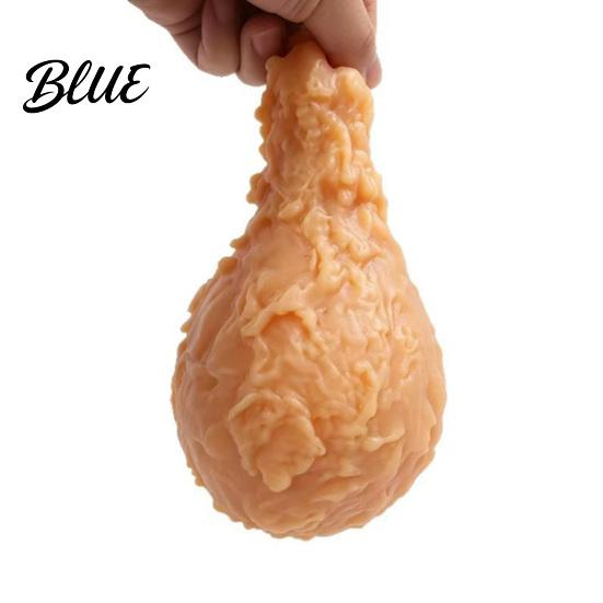 Stretchable Food Themed Toys Fried Chicken Leg Squeeze Toy  Stress Relief Drumstick Sensory Fake Tactile Tools Desk Fidget Toy for Basket Stuffers