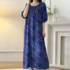 1011 new cotton and silk nightdress women's summer short-sleeved pajamas cartoon pony element long loose cotton silk skirt can be worn outside