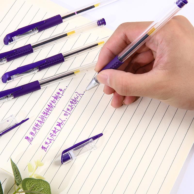 Purple Carbon Fiber Needle Point Fountain & Rollerball Gel Pen with European Standard Bullet Tip