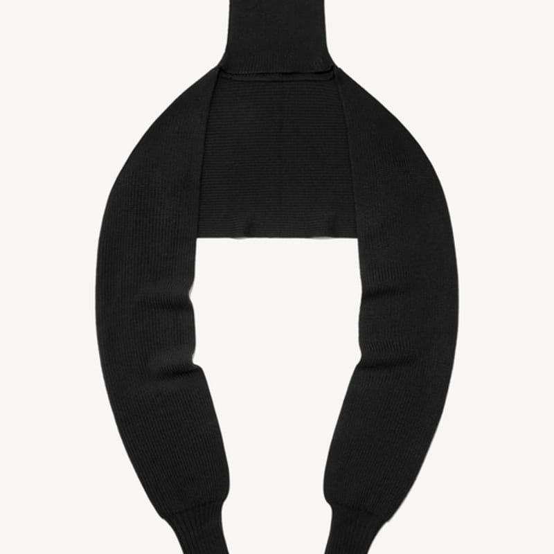 RIDIFI Woll-Rollkragen-Strickschal (schwarz)