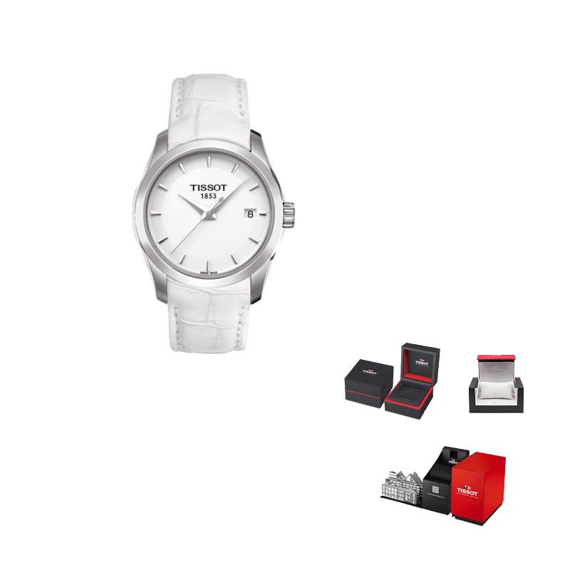 TISSOT Kutu Collection Quartz Movement 100m Water Resistance Women s Watch 32mm White Dial T035.210.16.011.00 White Dial