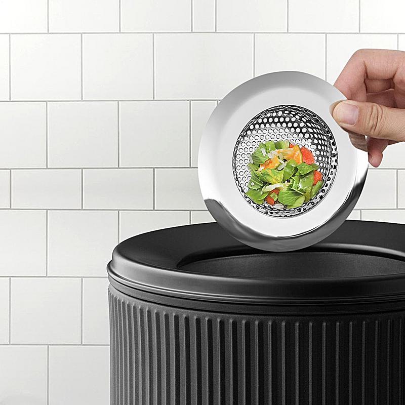 Kitchen Sink Strainer Stainless Steel Anti-clogging Stainless Steel Drain Stopper Rust-proof Pool Drain Food Catcher Filter For