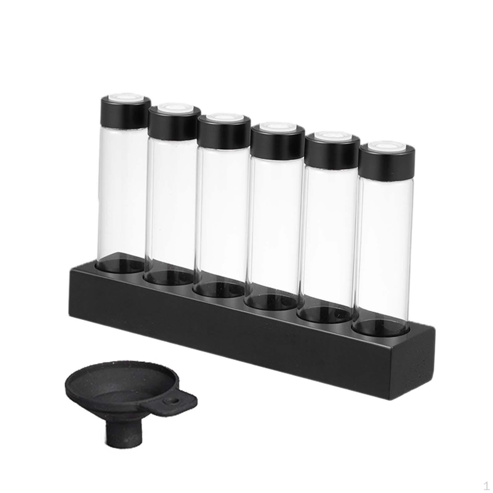 

Погреба для диспенсеров для кофейных зерен с герметичными крышками. Подставка для хранения стеклянных зерен. 6 Holes