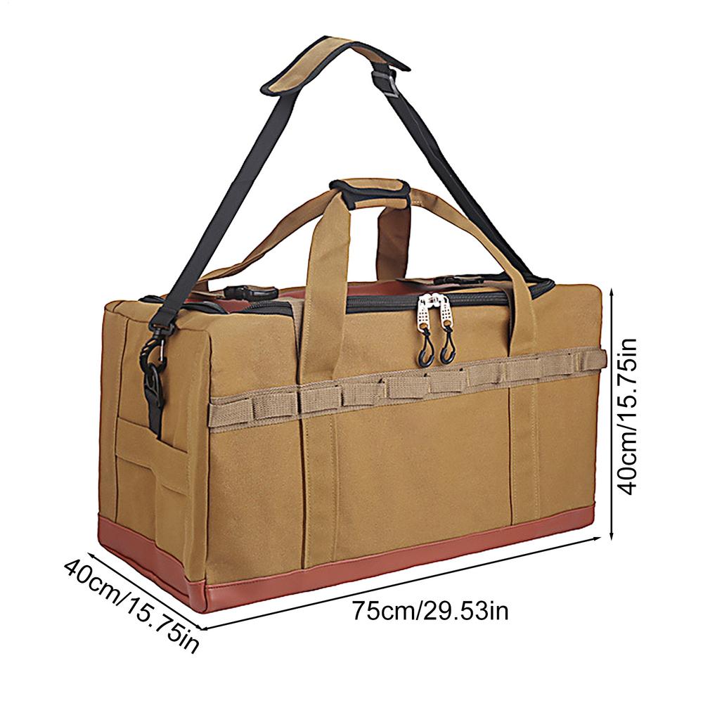 

Сумка для кемпинга Органайзер для кухни Большой вместимости Водонепроницаемый Сверхпрочный чехол Портативные принадлежности для кемпинга для приключений На открытом воздухе Транспортное средство коричневый