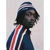 Felpa da uomo in cotone lavorato a maglia con colletto alto e cerniera Streetwear Hip Hop Maglione Vestibilità ampia Blu