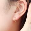 [Bijouholic] Silber 925 Goldplattiert Wellen-Verdreht-Ring-Ohrringe