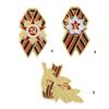 Russian War Memorial Alloy Ribbon Brooch Easy Clip On Fastening Badge For History Enthusiasts And Cultural Displays