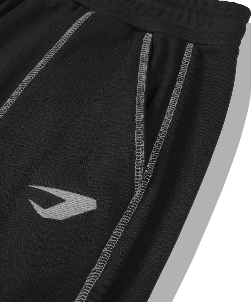 DRIX Overlock Stitch Sweat Wide Pants_Black