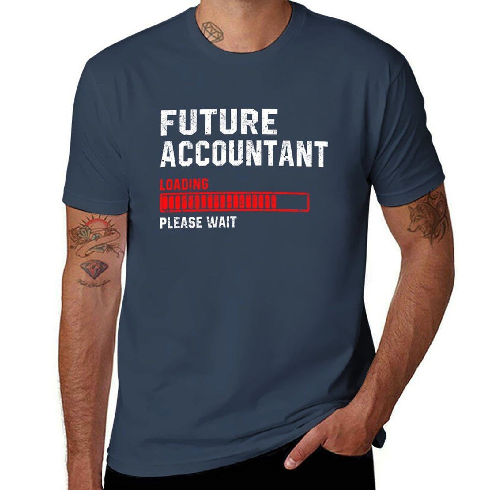 Future Accountant Loading Cpa Bookkeeper Tshirt Casual Trendy Short Sleeve Tshirt S