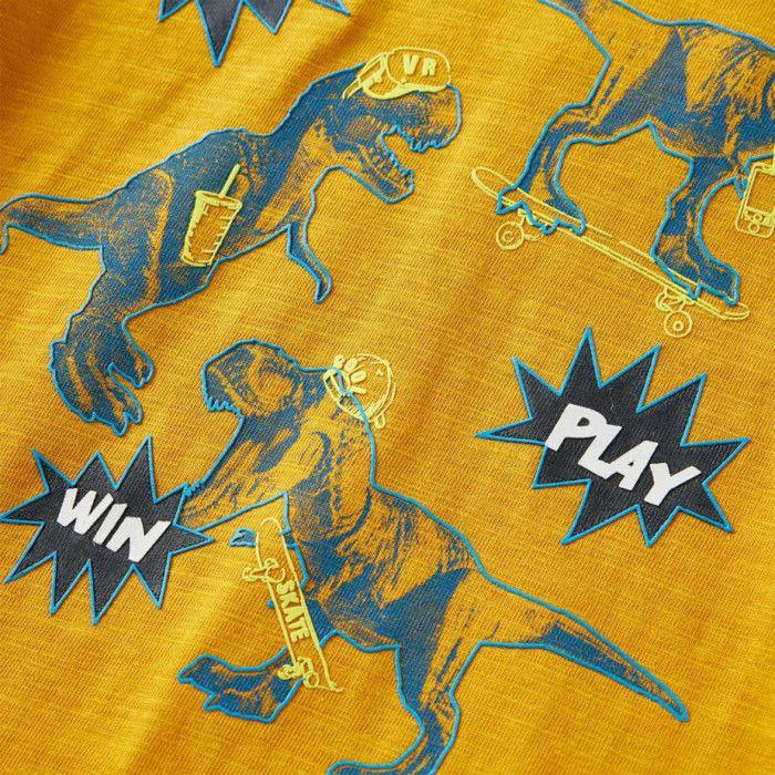 T-shirt enfants à manches longues ocre 92/104/116/128/140