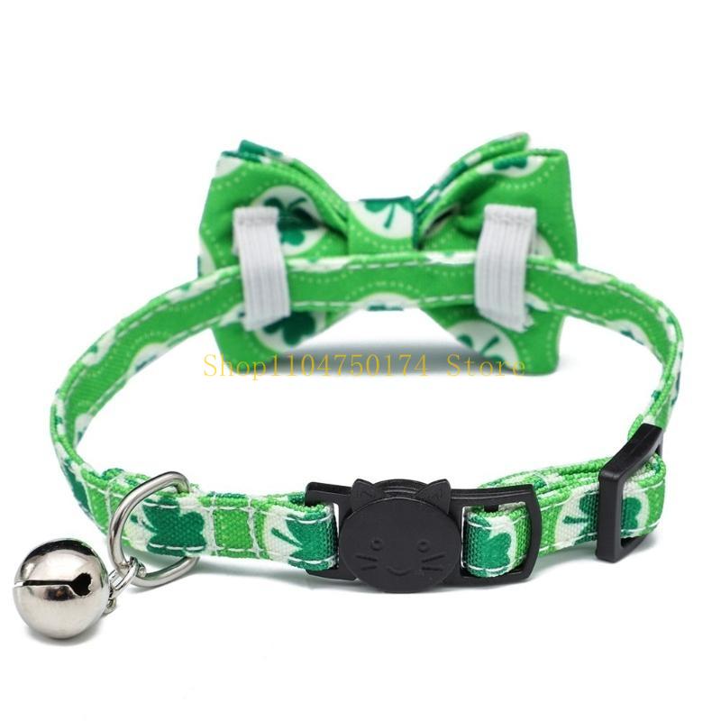 ShamrockCat Collar CatBowTie Christmas CatNecklace For Cat With Irish CatCollar catBandana SaintPatrick Day top sale