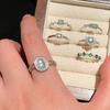 New Chinese Cold Feeling Chalcedony Gourd Water Drop Ring Female Personality Light Luxury Retro Elegant Versatile Ring Ring