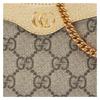 Gucci Ophidia Double G Logo Zipper Closure Canvas with Leather Finish Hand-held Shoulder Bag Mini Women's Beige with Ebony