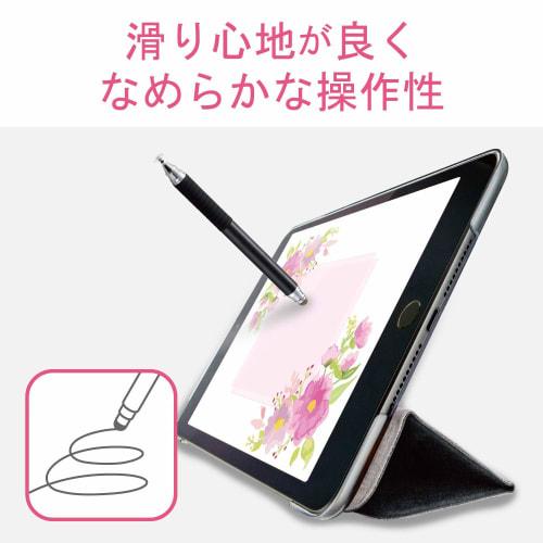 ELECOM Touch Pen Stylus Pen 2WAY Model Conductive Fiber & Disc (with Replacement Nib) Simple Package Black PWTP2WY01BK for iPhone iPad android