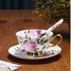 TLXT Rose Bone China Coffee and Tea Cup Set
