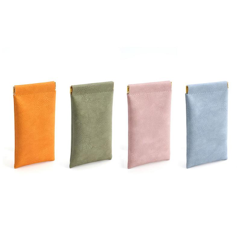 Portable Glasses Bag To Carry With You Pressure-Resistant Self-Closing Women'S High-End Myopia Sunglasses Storage Soft Bag