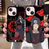 B-27 Anime Akatsuki Itachi Schwarze Hülle für Samsung S24 S23 S22 S21 S20 FE S10 Lite Ultra S7 S8 S9 Plus A05S A11 A12 A13 A15 A22 A24 A25 A32 A52 A71 5G