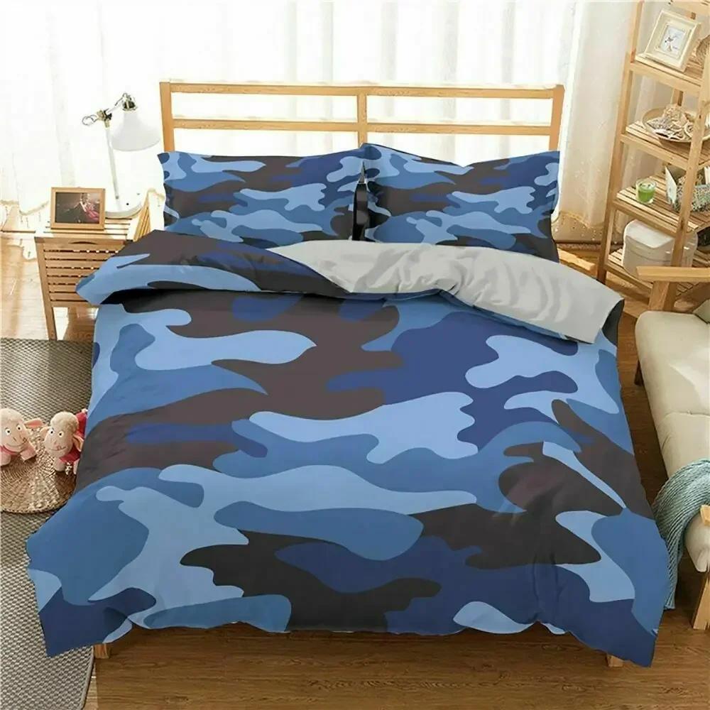 Camouflage Concept Concealment Artifice Hide Force Uniform Comfortable Duvet Quilt Cover Pillowcase Bedding Set  Home Textile