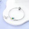 Original Charms Copper Colorful Feather Infinity Symbol Beads Fit Charms Plata Bracelets For Women Jewelry Making Gifts