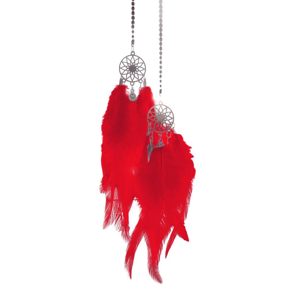 Mini-Traumfänger, Auto-Innenraum, Rückspiegel-Behang, Auto-Charms, Anhänger, Doppel-Windspiele, Auto-Dekor-Zubehör, mehrfarbig