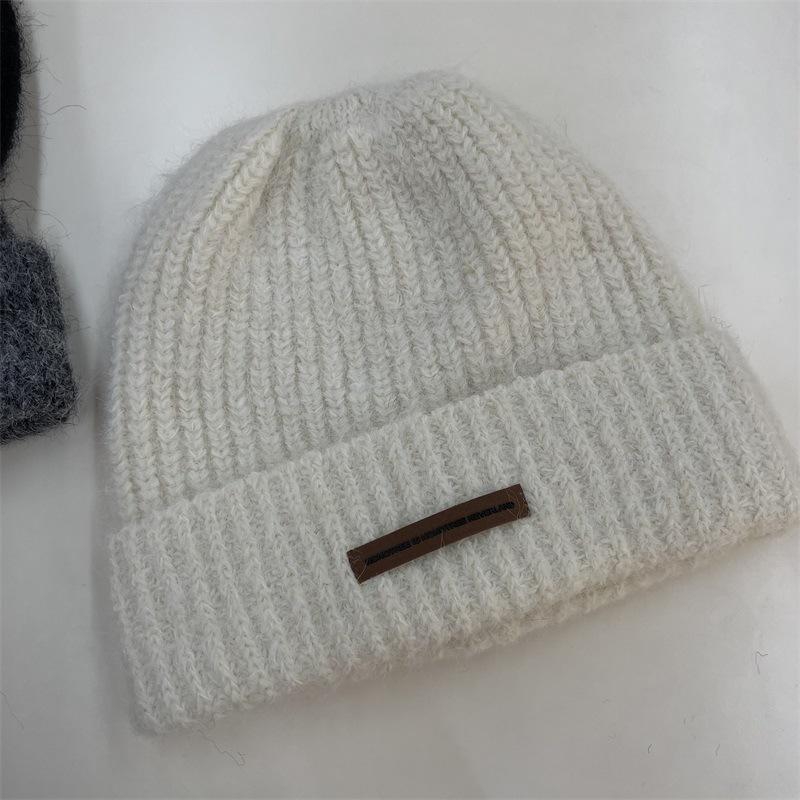 Knitted Hat Children's Winter Warm Bald Hat Lazy Wind Wool Pile Hat Big Head Circumference Show Face Small Cold Hat