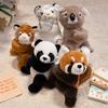 Roter Panda Pop Armband Plüschtier, Waschbär Armband für Kinder, Niedliches Stofftier Fahrrad Zubehör, Weiches Elastisches Armband