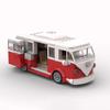 MOC Technisches Auto Kreativer VW T1 Campingbus und Anhänger 6 Noppen Breite Stadt Camping LKW Sets Bausteine Kinderspielzeug Geschenk