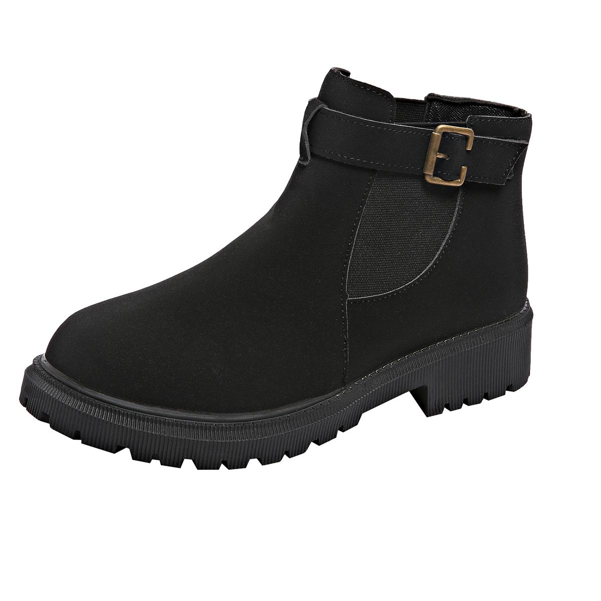 

Fashion Women Ankle Boots Winter New Fashion Retro Warm Thickened Fluff Boots Women Casual Outdoor Adventure Hiking Shoes for Women 35 чёрный