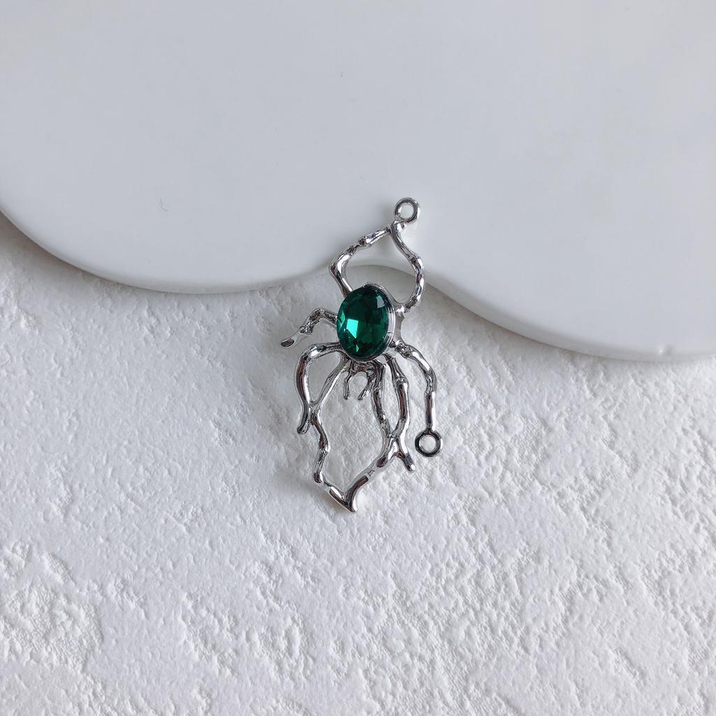 2pcs Alloy Pendants Spider Shape Colorful Unique Style Single Hole Pendants for Jewelry Making DIY Handmade Supplies Accessories