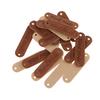 20pcs Retro Synthetic PU Leather Tag DIY Handmade Sew Label Patches Brown