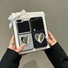 Luxury Glitter Fashion Leather Phone Case For Samsung Galaxy Z Flip 8 7 6 5 4 3 Flash Mirror Shiny Diamond Rhinestone Hard Cover
