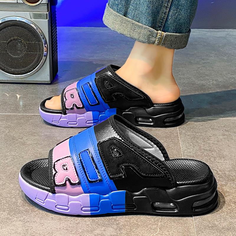 Fashion New Hot Men's Slippers Mixed Color Casual Mens Non-slip Shoes Men Outdoor Hard-Wearing Sandals Summer Beach Male Sports Footwear
