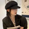 Women Solid Color Beret Cap Autumn Winter Warm Octagonal Newsboy Artist Cap Elegant Lady Outdoor Windproof Painter Peaked Hat