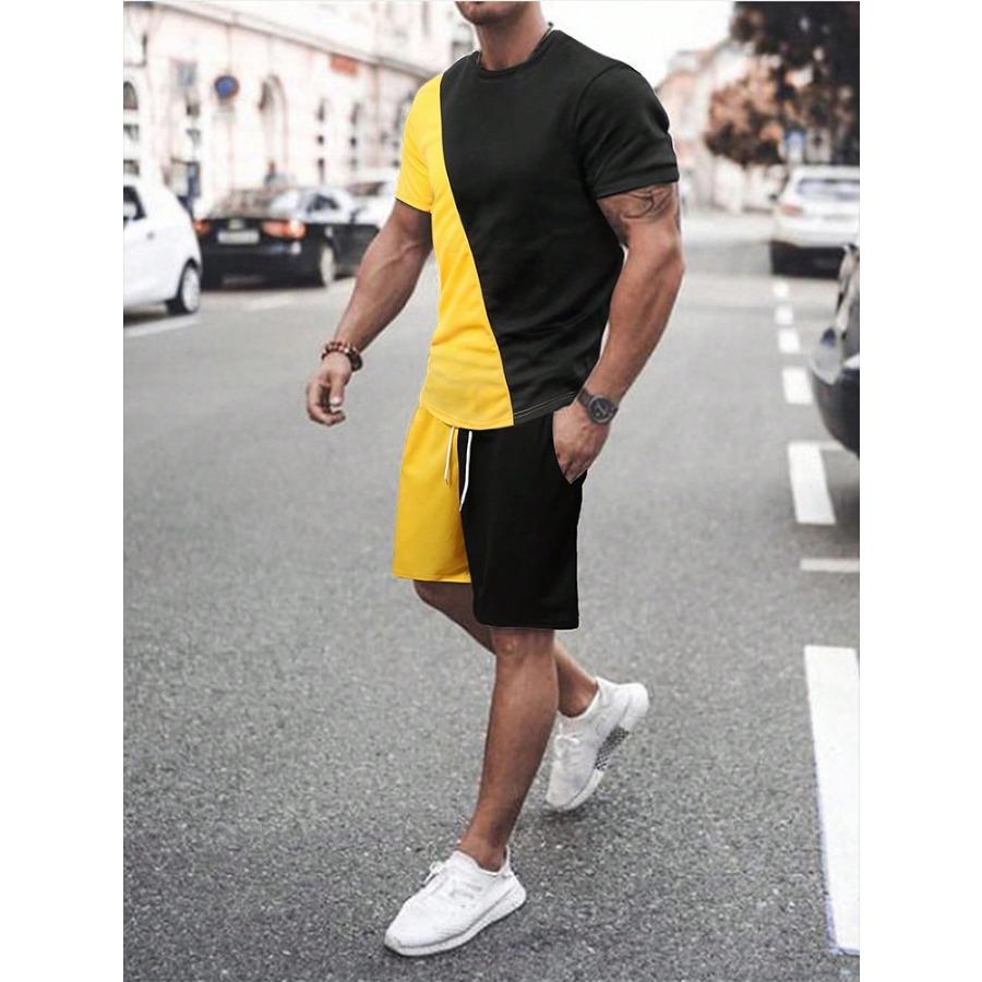 Men's T-shirt And Shorts Set Summer Men's Top Everyday Casual Men's Oversized T-shirt Outdoor Street Fashion Men's Sports Shorts