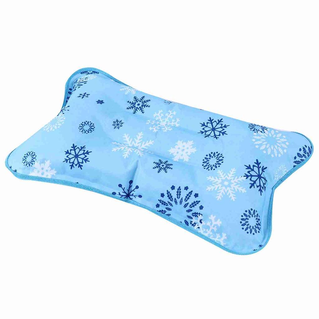 Children Adult Ice Pillow Cooling Cushion Water Pillow for Home Travel (48*30cm Snowflake)