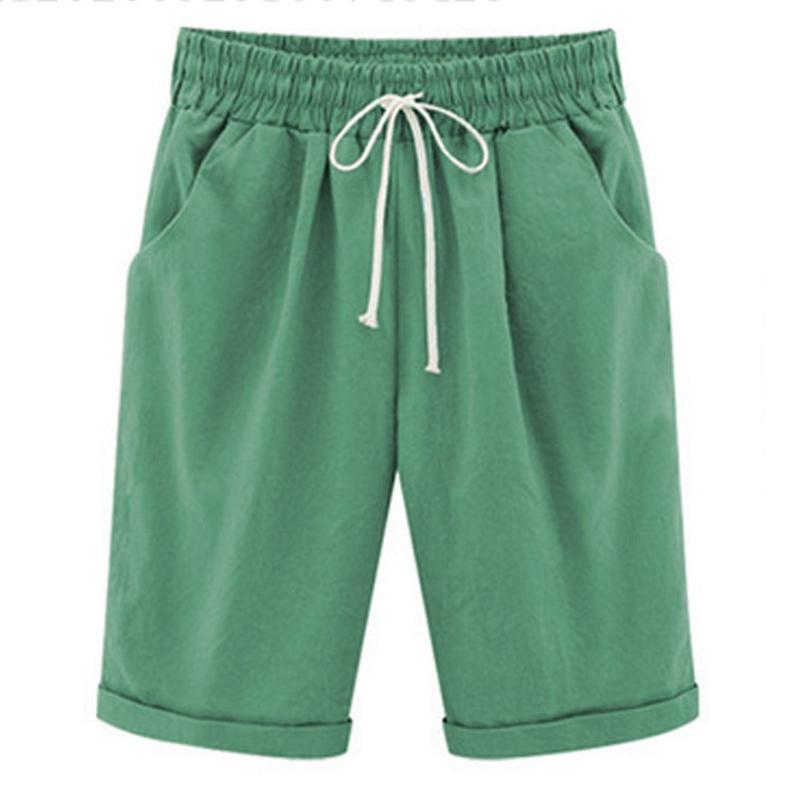 

Женские летние повседневные шорты однотонные шорты на шнурке L