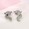 Crystal Fox Stud Earrings - Popular Yiwu Jewelry Collection