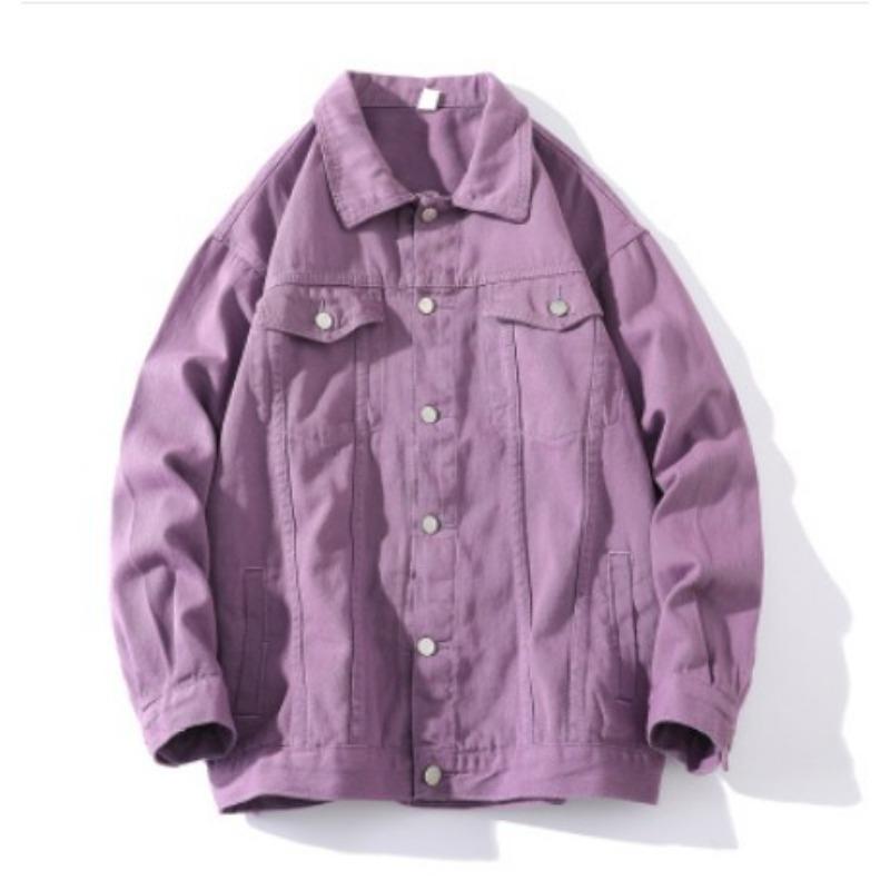 Men's Denim Jacket Fashion Hole Retro Motorcyle Basic Coat Men Streetwear Bomber Denim Jacket Cowboy