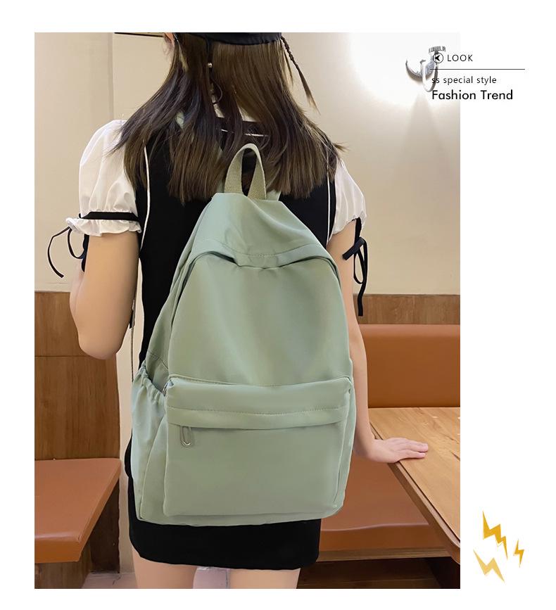 2023 Winter Women's Solid Color Casual Backpack - Large Capacity, Simple Design, Ideal for School and Travel