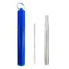 Travel Outdoor Household Telescopic Metal Straw with Brush Foldable Drinking Straw