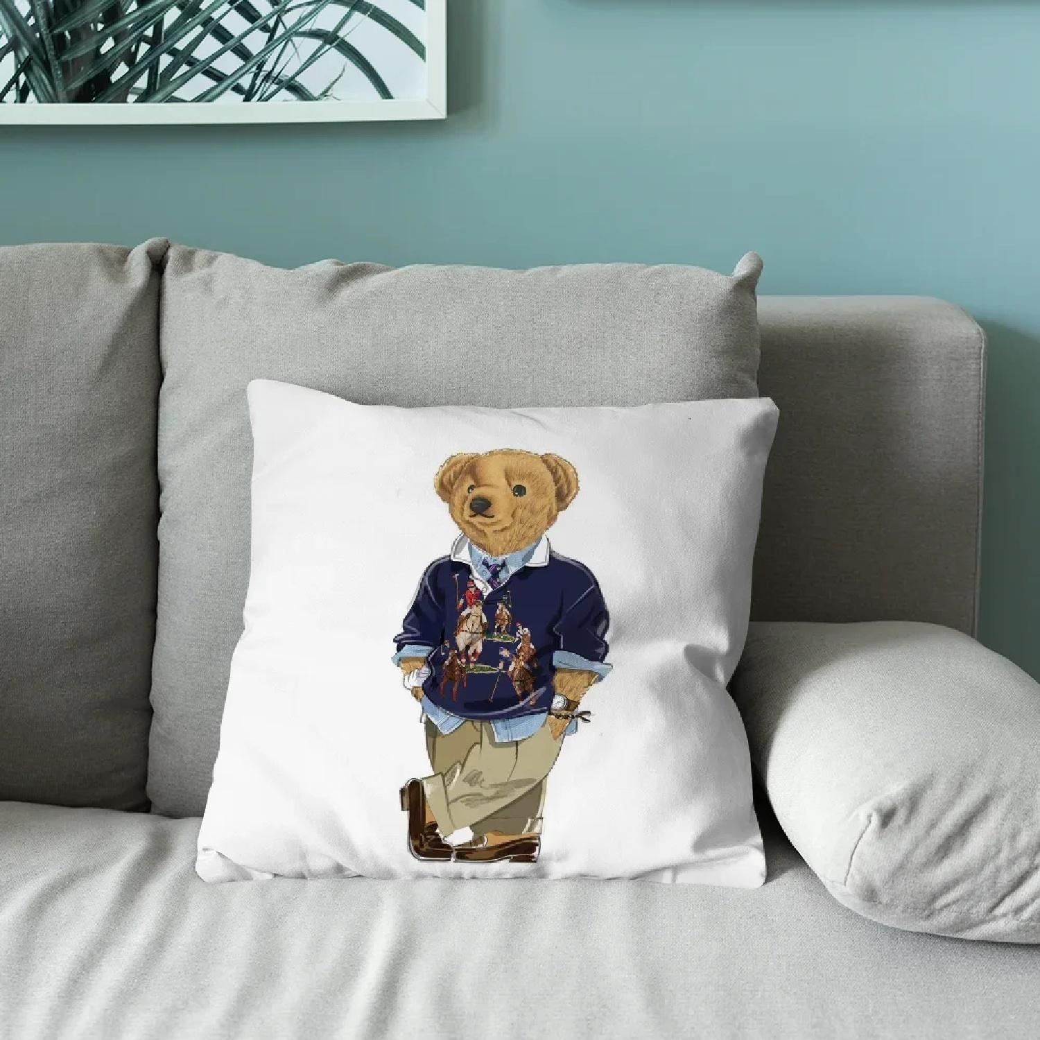 

cartoon Cool P-Polo B-BearS Pillow Case Pillow Case Soft Cushion Cases for Farmhouse Sofa Decor Home Decorations and Bedding SZT,(3) 66x66cm