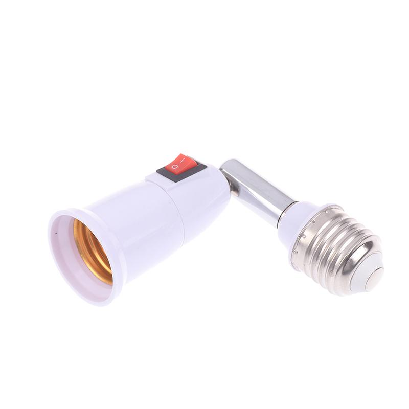 E27 To E27 Led Light Bulb Lamp Holder With Switch Flexible Extension Adapter Socket Extend Adapter Converter Wall Base Holder